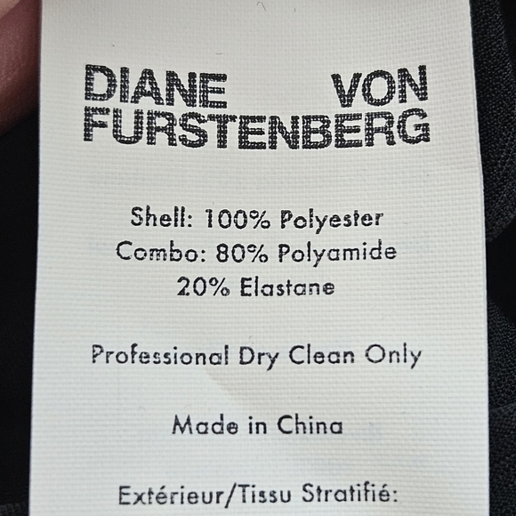 Diane Von Furstenberg Constanza Black Mesh Wrap Style Bodysuit Size XS - Picture 8 of 10